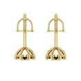 thumbnail image 4 of 0.28Ct Brilliant Round Cut Studs Natural Onyx 18K Yellow Solid Solid Gold Everyday Dainty Earrings Screw Back, 4 of 7
