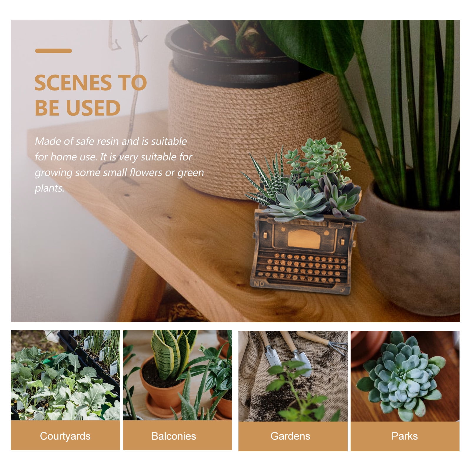 Decorative Planter Resin Flower Pot Creative Design Flowerpot