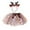 Pink, variant on WOYY Toddler Girls Fawn Dance Party Led Light Up Tutu Skirt Headband 2Pcs Set, Sizes 2-9