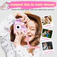 thumbnail image 4 of Envyvip Unicorn Toys Cámara para niños Niñas de 3 a 8 años Cámara digital para niños pequeños Regalos de cumpleaños de Navidad para niñas de 3 4 5 6 7 8 años Linda cámara de video selfie HD 1080P Tarj, 4 of 7
