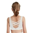 thumbnail image 6 of Sholeno Kids Girls Sparkle Sports Bra Criss Cross Back Gymnastics Yoga Tank Vest Ballet Dance Tops Bralette White 10, 6 of 7