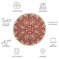 thumbnail image 4 of Safavieh Courtyard Millicent Medallion Indoor/Outdoor Area Rug, Beige/Red, 6'7" x 6'7" Round, 4 of 8