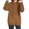 thumbnail image 7 of CLOISE Girls Hoodie Boys Toddler Long Sleeve Hooded Sweatshirt Tops with Pocket Color Block Outfits Fall Winter Clothes Brown 4T, 7 of 7