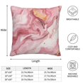 thumbnail image 2 of Multi-Size Linen Sofa Pillow Cover Invisible Zipper Open And Close Strong Use For Sofa Chair Garden Sofa Car Pink Marble_1 18"X18", 2 of 8