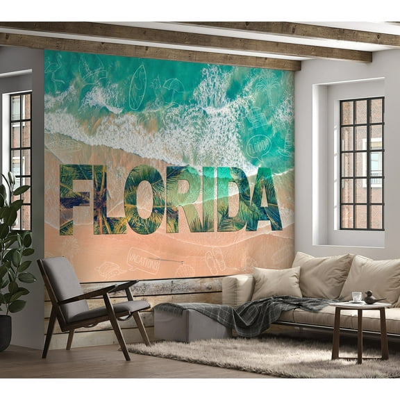 Tropical Non-pasted Wallpaper Wall Mural - Florida Beach