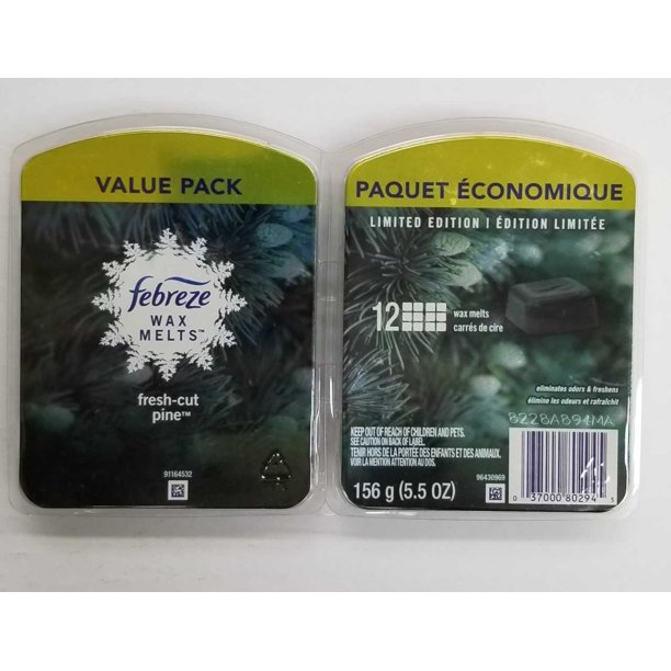 Febreze WAX MELTS FreshCut Pine Air Freshener, 12 Count