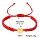 thumbnail image 2 of 26 pulsera inicial chapado en oro Letra pulsera tejida delicado corazón encanto pulsera roja pulsera tejida para los hombres las mujeres las niñas, 2 of 2