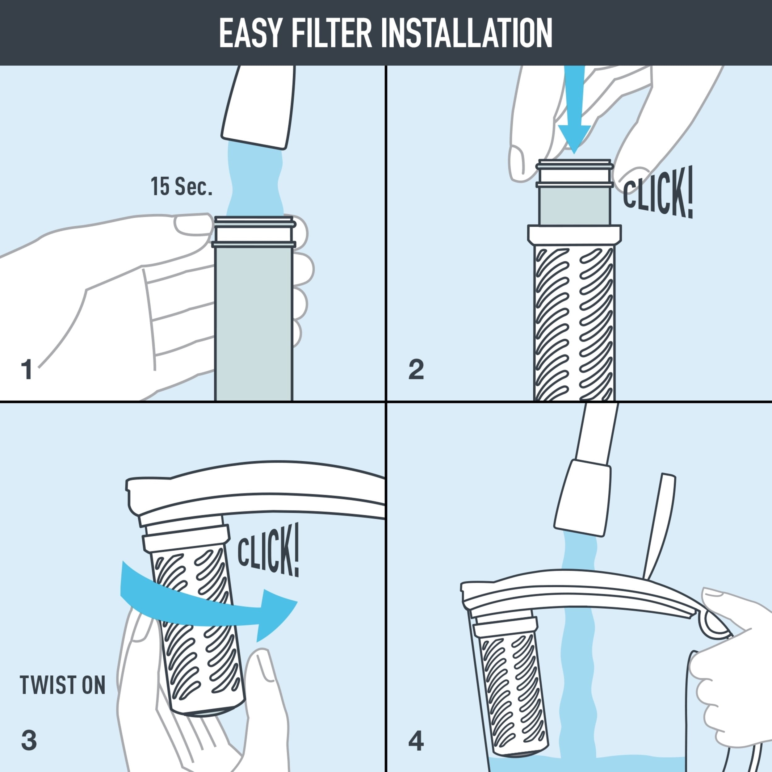 Brita Stream Filter As You Pour Water Pitcher with 1 Filter, Cascade - BPA Free - Ice - 12 Cup