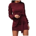thumbnail image 2 of Gspmoly Robe d'Été, Mode Femmes Grande Taille Imprimée Manches Longues Grande Poche Robe Longue Ample Robes de Soirée pour Femmes Offres Prime, 2 of 4