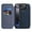 Blue, variant on ELEHOLD Mag-Safe Wallet Case For iPhone 14 , with RFID Blocking – PU Leather Flip Folio Phone Case with Card Slots Raised Edges Strong Magnetic Card holder Shockproof Cover ,Black