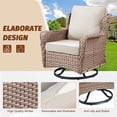 thumbnail image 4 of Arnahaishe Patio Rocking Chair Set of 2 with Side Table, All Weather Wicker Outdoor Swivel Glider Chairs for Garden Porch Pool, 4 of 10
