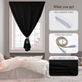 thumbnail image 6 of ZOPZO Hook-and-Loop Fastener Thermal Insulated Blackout Curtains Easy Install for Bedroom, 28x51, Black, 6 of 9