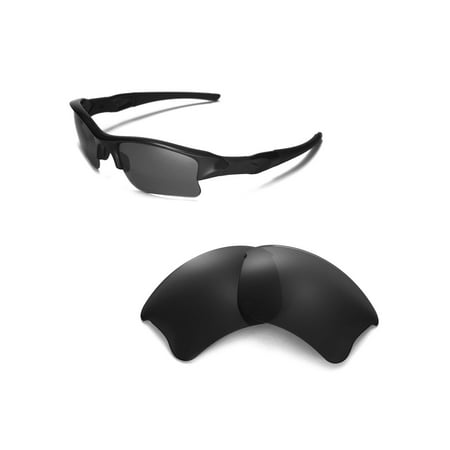 Walleva Black Replacement Lenses for Oakley Flak Jacket XLJ Sunglasses