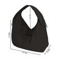 thumbnail image 2 of Gustave Women's Large Nylon Slouchy Hobo Bag Lightweight Soft Tote Bag Underarm Shoulder Handbag with Multiple Pockets for Casual Travel Daily Use - Black, 2 of 7