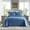 Midtone Blue, variant on 3-Piece Elegantly Embroidered 100% Cotton Oversized Bedspread Quilt Set TG