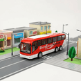 thumbnail image 3 of 12.5'' Travel Bus Toy Car Model for Kids, 1:30 Scale City Bus Car for Toddlers, DieCast Inertia Pull Back Play Buses Vehicle for Boys Girls, Birthday Party Gift for Children’s (Red), 3 of 7