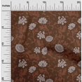 thumbnail image 1 of oneOone Viscose Chiffon Brown Fabric Leaves & Floral Artistic Dress Material Fabric Print Fabric By The Yard 42 Inch Wide, 1 of 4