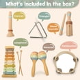 thumbnail image 2 of Juego de instrumentos musicales Stoie's Wooden para niños de 1 a 3 años, 2 of 9