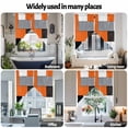 thumbnail image 6 of Orange Gray Swag Valances for Windows 2 Pack Abstract Color Block Geometric Modern Swag Kitchen Curtains 63 Inches Long Rod Pocket Short Window Treatment for Kitchen Bathroom 36"x63", 6 of 8