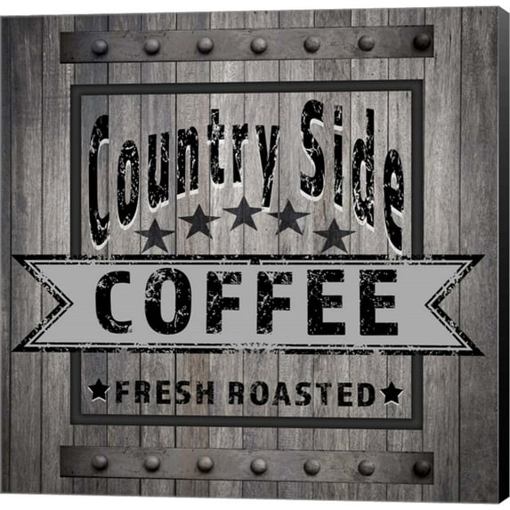 Coffee Signs V5 by LightBoxJournal, Canvas Wall Art
