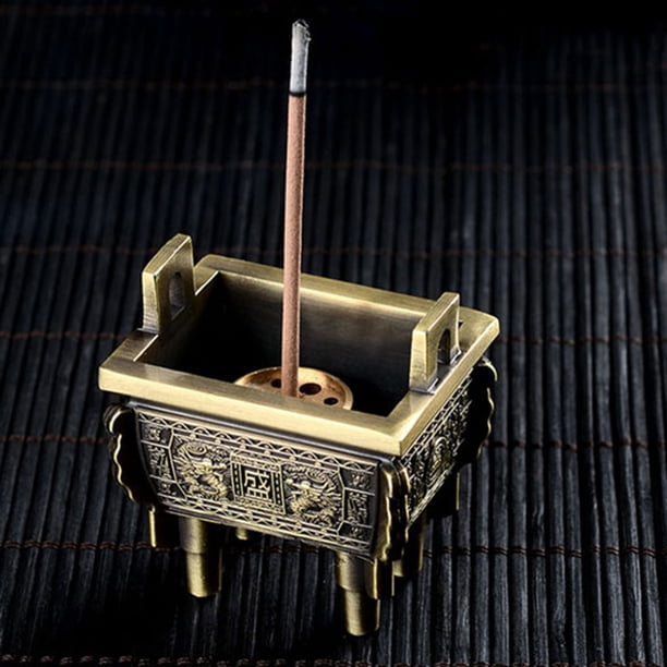 Zeus Chinese Square Tripod Incense Burners Cone Coil Stick Holder