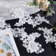 thumbnail image 4 of 2 pares de apliques de encaje bordado con forma de flor, parche floral de encaje blanco, par de apliques de encaje con efecto espejo para costura y decoración de manualidades., 4 of 9