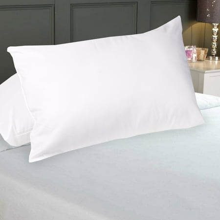200 Thread Count Cotton Pillow Protectors With Zipper 2 Pack