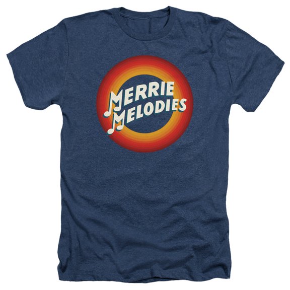 Looney Tunes Merrie Logo Adult Heather Navy