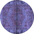 thumbnail image 1 of Ahgly Company Indoor Round Persian Blue Traditional Area Rugs, 5' Round, 1 of 4