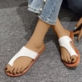 thumbnail image 5 of Anuirheih Slip on Sandals Women,New Summer Flat Bottom Women's Shoes Fashion Outwear Sandals Beach Slippers(White), 5 of 5