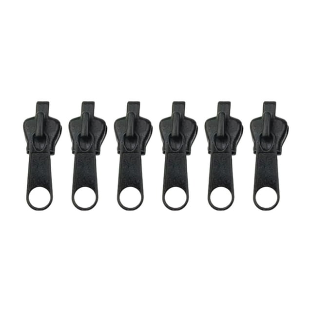 Yuarrent Kit de reparación de cremalleras 6x para viajeros, nunca más se preocupe por las cremalleras rotas, tiendas de campaña, cremallera Tela de costura y artesanía negro