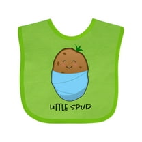 Inktastic Little Spud Blue Boys or Girls Baby Bib