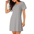 thumbnail image 2 of Haiem Gary Print Women’s Short-sleeved Nightdress – Comfortable and Loose-Fit Sleepwear, Soft Cotton Sleep Shirt for Relaxing, Casual Nightdress, 2 of 6