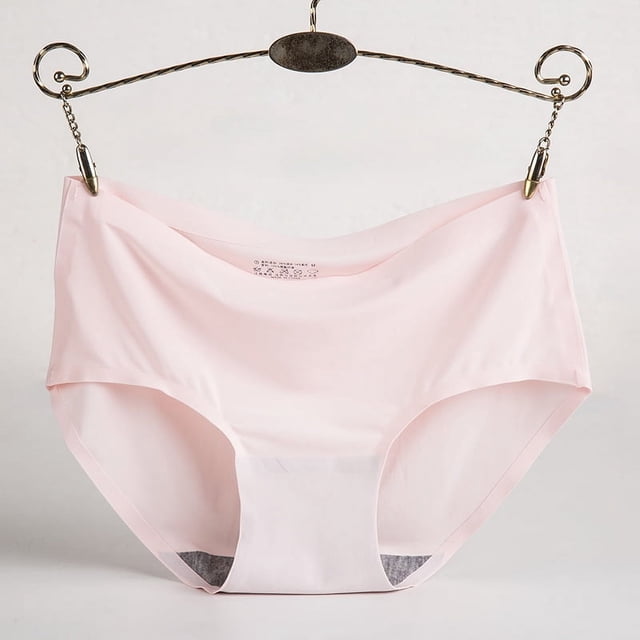 Ropa interior de seda de hielo para mujer, sin costuras, de una pieza, transpirable, de cintura media, sexy, bragas para mujer