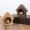thumbnail image 3 of Joernso Wood House Brass Shopkeepers Bell Loud Sound Front Door Bell Wind Chime Magnetic Door Opening Doorbell Home Office Shop Entrance Decoration, 3 of 7