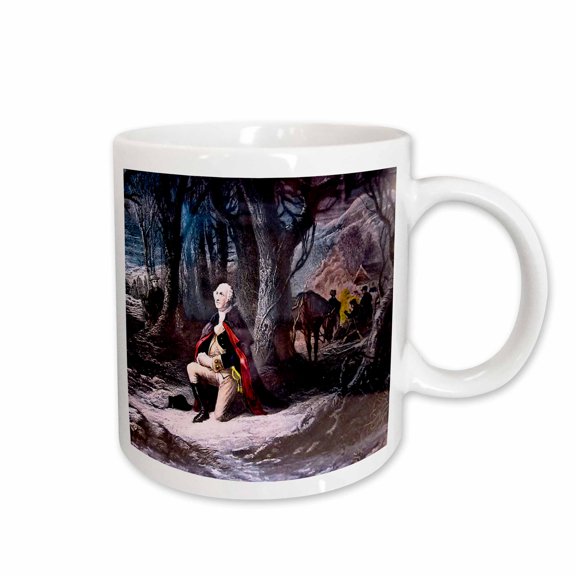 3drose, George Washington Prays at Valley Forge, 15oz Mug