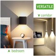 thumbnail image 2 of Aplique de pared LED de 12 W para interior y exterior, resistente al agua IP65, con diseño ajustable, luz blanca cálida de 3000 K, ideal para salón, dormitorio y pasillo., 2 of 4