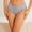 Gray, variant on Women's Low Waist Ribbed Cotton Bikini Panties Cute Bow Detail Soft & Breathable Briefs Underwear, M