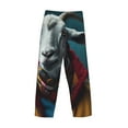 thumbnail image 3 of Vsdgher Surrealist Goat Print Mens Pajama Pants Sleep & Lounge Pants, PJ Bottoms With elastic waistb and Pockets, 3 of 5