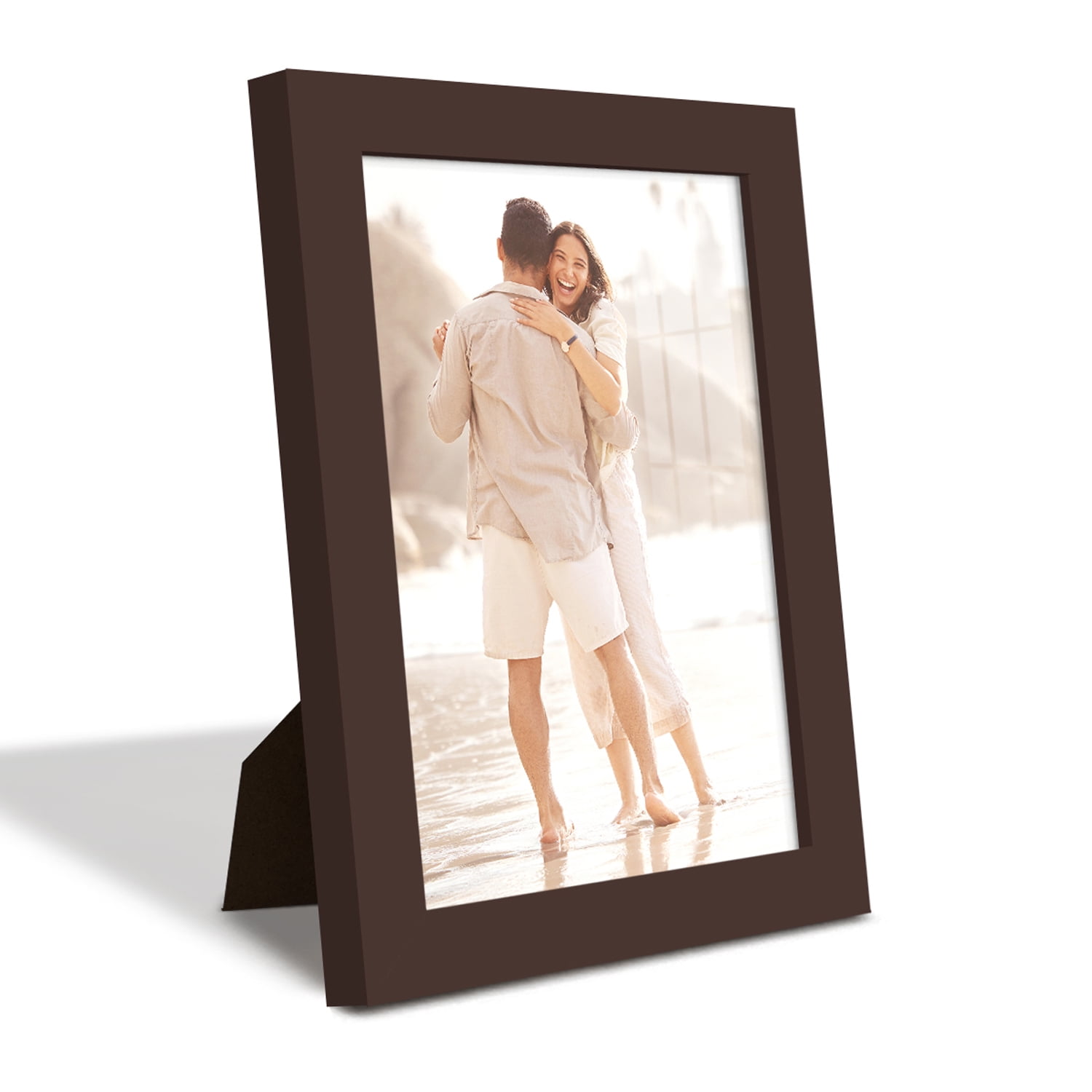 Modern 6 in. x 8 in. Brown Picture Frame (Set of 2)