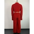 thumbnail image 6 of Cropped Top And Wide Leg Pants Lounge Set (L, SeaPink), 6 of 6