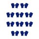 thumbnail image 3 of Qarigey 1 par de guantes sin dedos, estilo sencillo, accesorio de ropa para hombres y mujeres, calentador de manos térmico cómodo para Azul real 10Conjunto, 3 of 6