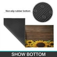 thumbnail image 7 of 2 Piece Brown Wood Sunflower Flowers Rug Kitchen Rug Set, Decor Kitchen Rugs, Absorbent Non-Slip Washable Floor Mats, Home Indoor Runner Rugs 17"x47"+17"x30", 7 of 7