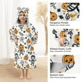thumbnail image 4 of joogoo Wearable Blanket Hoodie for Cute Pumpkins Skull Flannel Sherpa Pocket 3-14 YR S, 4 of 7