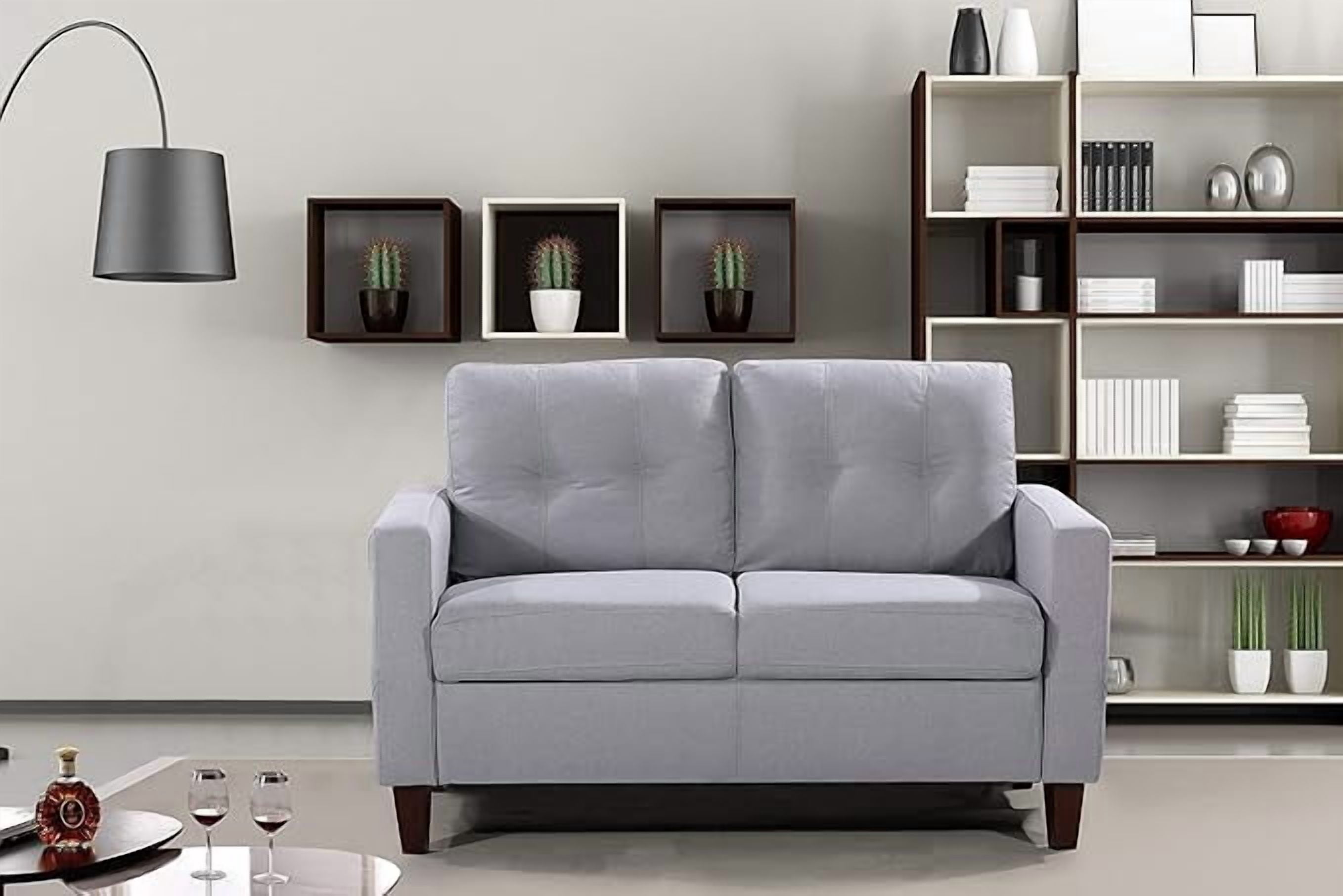 US Pride Linen Upholstered 54.53'' Loveseat