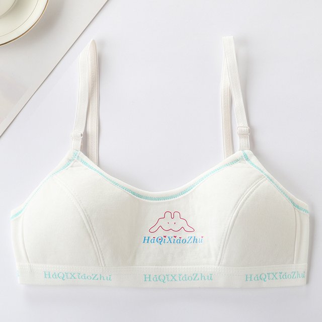 Ropa interior para niñas para alumnas de primaria Sujetador de desarrollo antibultos sin aro Sujetador push up para pubertad Sujetador fino para alumnas de secundaria