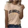 thumbnail image 3 of Blusas de Manga Corta para las Mujeres Divertido Impreso Cuello Redondo Tee, Vintage Humor Gráfico Blusas de Primavera para las Mujeres, 3 of 4
