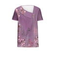 thumbnail image 4 of Birdeem Women Printed Spring/Summer Short Sleeved Shirt Printed Button Casual T-Shirt Top, 4 of 12