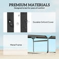 thumbnail image 6 of Outsunny Outdoor Lounge Chair, Adjustable Folding Chaise Lounge, Tanning Chair with Sun Shade for Beach, Camping, Hiking, Backyard, Black and White, 6 of 9