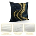 thumbnail image 4 of COMIO  Decorative Marble Throw Pillow Cover Packs Pillow Cover Cushion Cover Marble Texture Pillow Cover Sofa Cushion Cover Suitable for Living Room Car Bedroom Offic (Blue Gold), 4 of 5